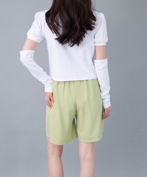 solleim(ソルレム)の「ツータックショートパンツ(その他パンツ・レディース・ブラック/ベージュ/グリーン・M)」の11枚目の写真