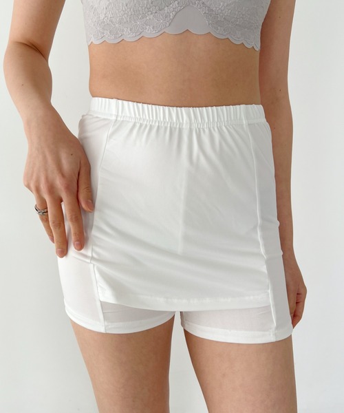 CLEA（クレア）の「Y字ラインカバーペチコート（インナーウェア/肌着・レディース・ホワイト/ブラック/ベージュ/ライトベージュ・FREE）」の13枚目の写真