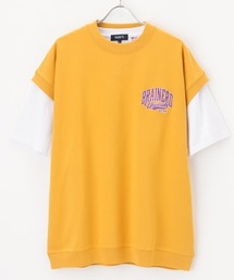 NAVY | カレッジ刺繍ベスト+無地半袖Tシャツセット アンサンブル(ベスト)