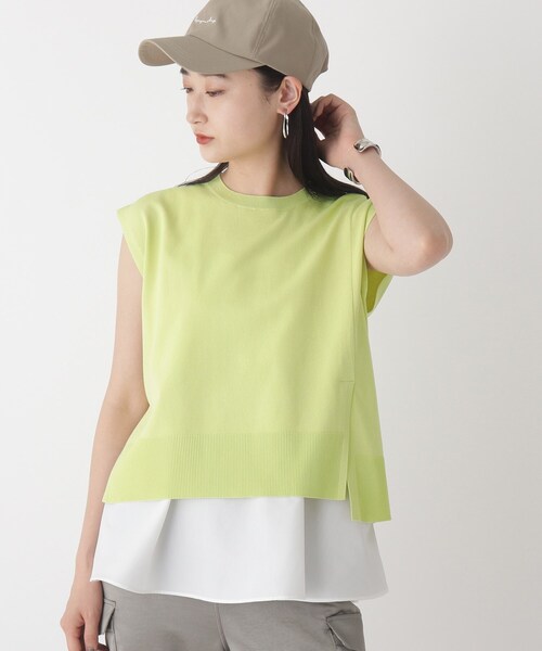 OPAQUE.CLIP(オペークドットクリップ)の「◆スリットニットSET【3way/WEB限定サイズ】(その他トップス・レディース・ブラック/オフホワイト/黄緑系/パープル系・40/38/42/36)」の3枚目の写真