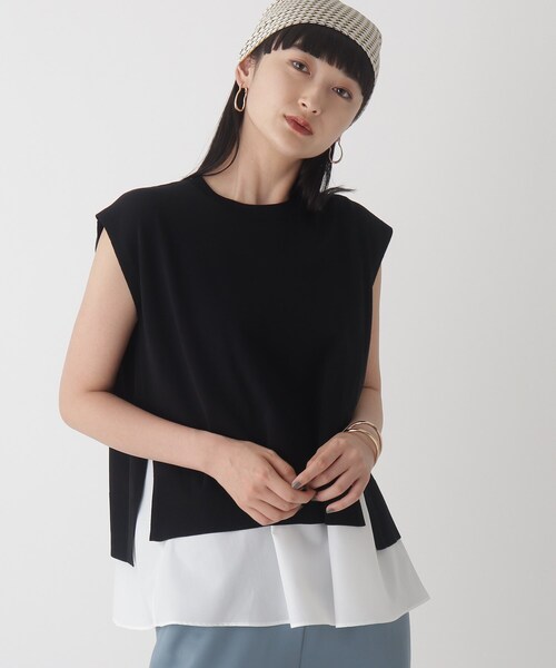 OPAQUE.CLIP(オペークドットクリップ)の「◆スリットニットSET【3way/WEB限定サイズ】(その他トップス・レディース・ブラック/オフホワイト/黄緑系/パープル系・40/38/42/36)」の1枚目の写真