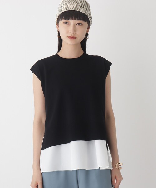 OPAQUE.CLIP(オペークドットクリップ)の「◆スリットニットSET【3way/WEB限定サイズ】(その他トップス・レディース・ブラック/オフホワイト/黄緑系/パープル系・40/38/42/36)」の5枚目の写真