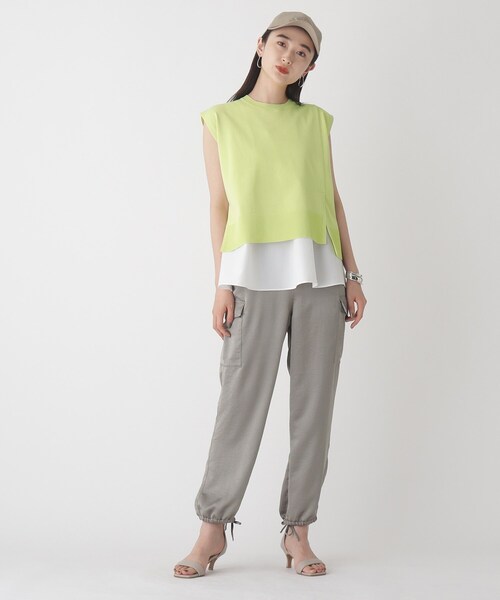 OPAQUE.CLIP(オペークドットクリップ)の「◆スリットニットSET【3way/WEB限定サイズ】(その他トップス・レディース・ブラック/オフホワイト/黄緑系/パープル系・40/38/42/36)」の7枚目の写真