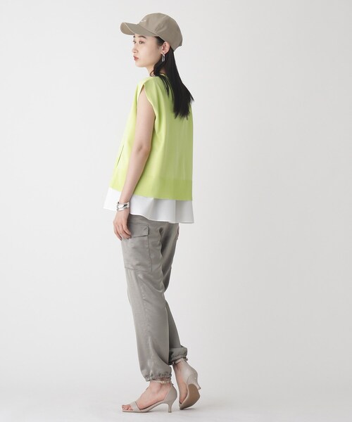 OPAQUE.CLIP(オペークドットクリップ)の「◆スリットニットSET【3way/WEB限定サイズ】(その他トップス・レディース・ブラック/オフホワイト/黄緑系/パープル系・40/38/42/36)」の10枚目の写真