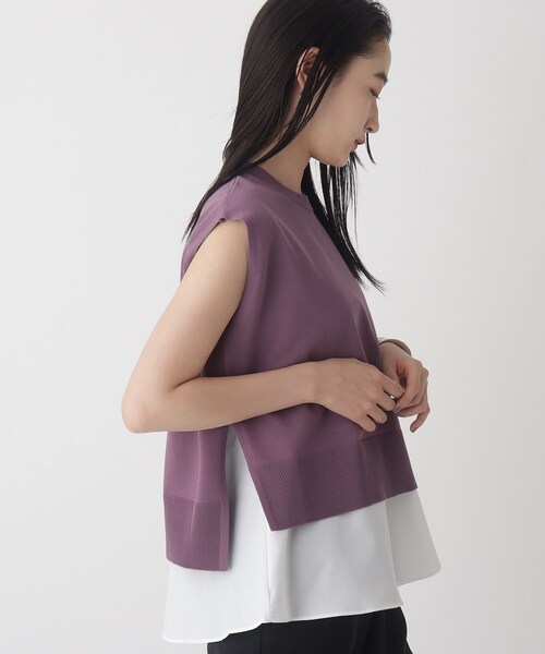 OPAQUE.CLIP(オペークドットクリップ)の「◆スリットニットSET【3way/WEB限定サイズ】(その他トップス・レディース・ブラック/オフホワイト/黄緑系/パープル系・40/38/42/36)」の22枚目の写真
