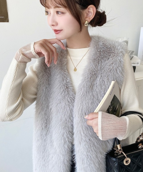 セール】【累計販売枚数1万枚突破！】Vネックロングフェイク