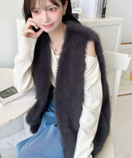 セール】【累計販売枚数1万枚突破！】Vネックロングフェイク