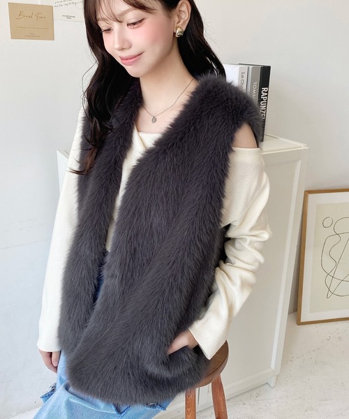 セール】【累計販売枚数1万枚突破！】Vネックロングフェイク
