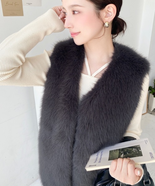 セール】【累計販売枚数1万枚突破！】Vネックロングフェイク