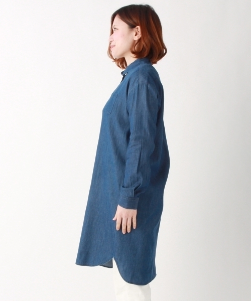 THE EMPORIUM（ジエンポリアム）の「コットンシャツワンピース（シャツワンピース・レディース・ブルー系1/ブルー/イエロー/レッド・38/40）」の9枚目の写真