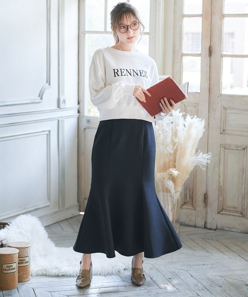 NOELA(ノエラ)の「ロゴスウェット(スウェット・レディース・オフホワイト/ピンク/ブラック・フリー)」の4枚目の写真