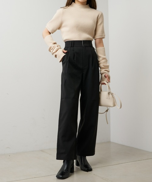 Chico（チコ）の「【2022AW】折り返しスラックスロングパンツ（スラックス・レディース・ブラック/グレー/ベージュ・FREE）」の19枚目の写真