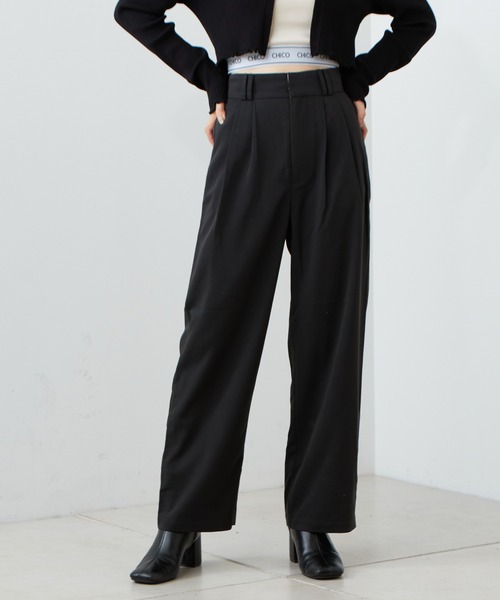 Chico（チコ）の「【2022AW】折り返しスラックスロングパンツ（スラックス・レディース・ブラック/グレー/ベージュ・FREE）」の5枚目の写真
