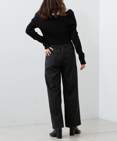 Chico（チコ）の「【2022AW】折り返しスラックスロングパンツ（スラックス・レディース・ブラック/グレー/ベージュ・FREE）」の9枚目の写真