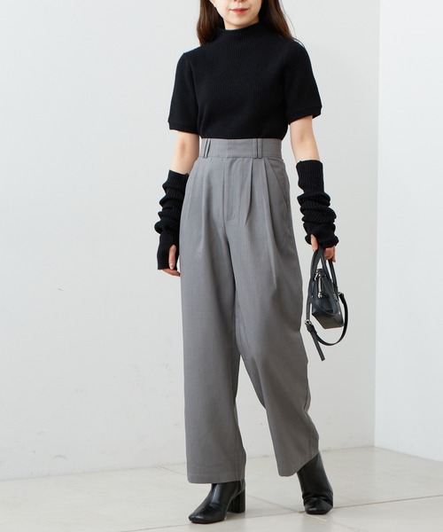 Chico（チコ）の「【2022AW】折り返しスラックスロングパンツ（スラックス・レディース・ブラック/グレー/ベージュ・FREE）」の10枚目の写真