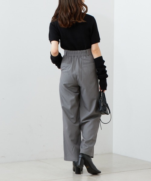 Chico（チコ）の「【2022AW】折り返しスラックスロングパンツ（スラックス・レディース・ブラック/グレー/ベージュ・FREE）」の12枚目の写真