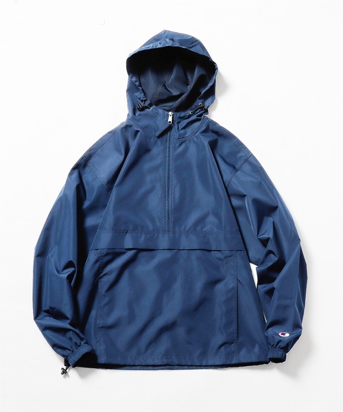 Champion（チャンピオン）の「Champion/チャンピオン 1/4 ZIP PACKABLE ANORAK アノラックジャケット（ブルゾン・メンズ・グリーン/ネイビー/ブラック/ブルー・XL/M/L/S）」の3枚目の写真