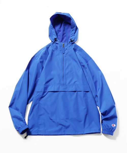 Champion（チャンピオン）の「Champion/チャンピオン 1/4 ZIP PACKABLE ANORAK アノラックジャケット（ブルゾン・メンズ・グリーン/ネイビー/ブラック/ブルー・XL/M/L/S）」の4枚目の写真