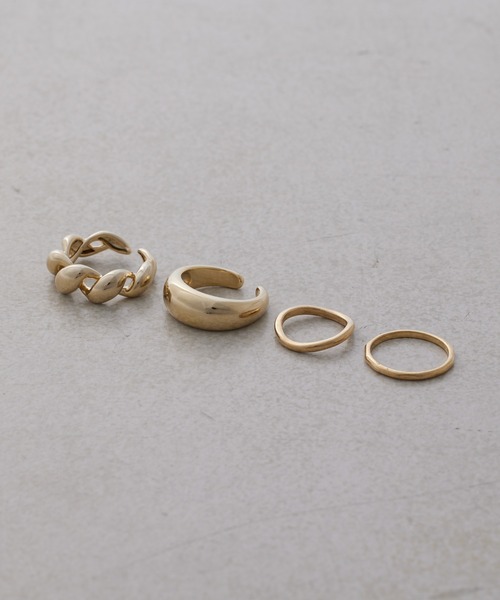 Chico（チコ）の「ニュアンスリング4点SET（リング・レディース・シルバー/ゴールド・FREE）」の3枚目の写真