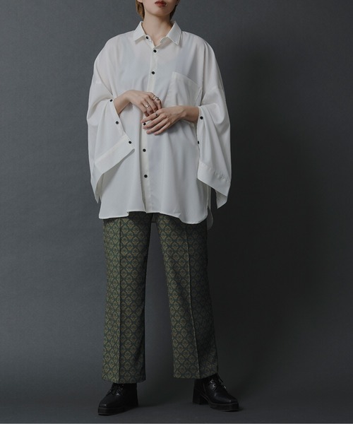 Ellno Loset（エルノロゼット）の「ダマスク柄ワイドストレートパンツ（その他パンツ・メンズ・グリーン/ダークパープル/グレー系その他・SMALL/MEDIUM/LARGE）」の11枚目の写真