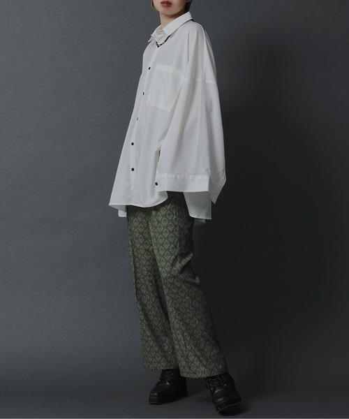 Ellno Loset（エルノロゼット）の「ダマスク柄ワイドストレートパンツ（その他パンツ・メンズ・グリーン/ダークパープル/グレー系その他・SMALL/MEDIUM/LARGE）」の12枚目の写真