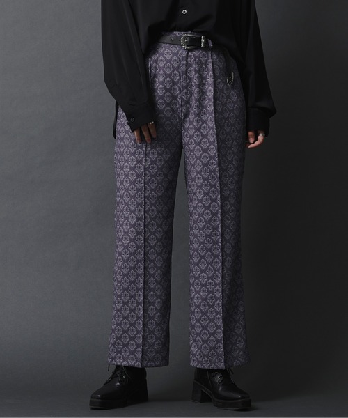 Ellno Loset（エルノロゼット）の「ダマスク柄ワイドストレートパンツ（その他パンツ・メンズ・グリーン/ダークパープル/グレー系その他・SMALL/MEDIUM/LARGE）」の21枚目の写真