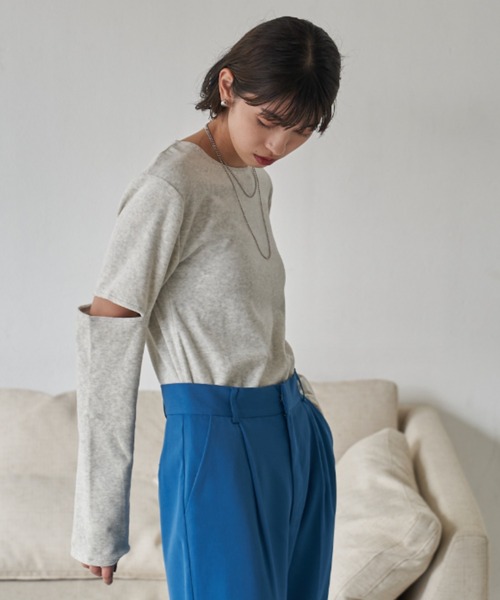 フェティコ EMI FUNAYAMA カットアウト ベロア Tシャツ FETICO Official Site