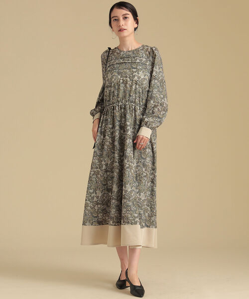 Ray BEAMS（レイビームス）の「Ray BEAMS / ヨーク タック ペイズリー ワンピース（ワンピース・レディース・ダークブラウン/グリーン系その他2・0/1）」の16枚目の写真