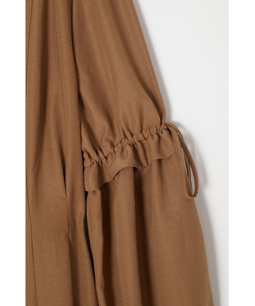 MOUSSY（マウジー）の「RIBBON SLEEVE ドレス（シャツワンピース・レディース・ベージュ/ブラック/ライトピンク・1/2）」の9枚目の写真