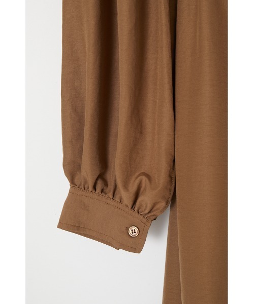 MOUSSY（マウジー）の「RIBBON SLEEVE ドレス（シャツワンピース・レディース・ベージュ/ブラック/ライトピンク・1/2）」の12枚目の写真