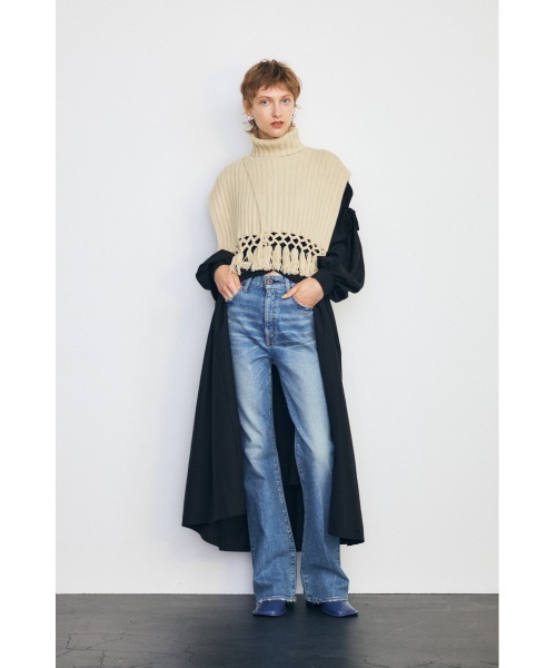 MOUSSY（マウジー）の「RIBBON SLEEVE ドレス（シャツワンピース・レディース・ベージュ/ブラック/ライトピンク・1/2）」の17枚目の写真