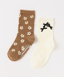 petit main | リボン/花柄2Pソックス(ソックス/靴下)