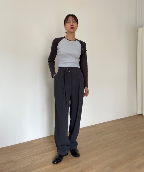 tシャツ ラグランリブロンT レディース ラグランリブロンT（Tシャツ/カットソー）｜Didot.showroom