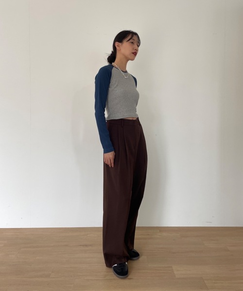 ラグランリブロンT(Tシャツ/カットソー)|Didot.showroom(ディドット ショールーム) ラグランリブロンT(Tシャツ/カットソー)|Didot.showroom(ディドット ショールーム)