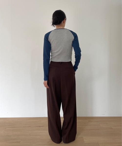 ラグランリブロンT（Tシャツ/カットソー）｜Didot.showroom