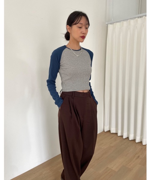 tシャツ ラグランリブロンT レディース ラグランリブロンT（Tシャツ/カットソー）｜Didot.showroom