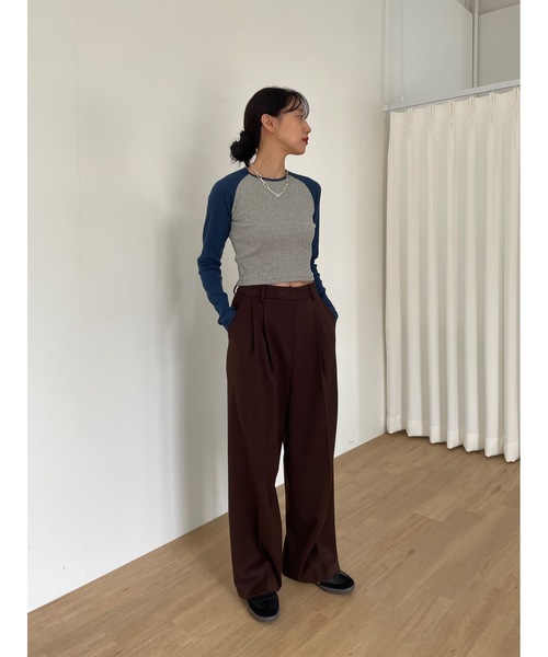 ラグランリブロンT(Tシャツ/カットソー)|Didot.showroom(ディドット ショールーム) ラグランリブロンT(Tシャツ/カットソー)|Didot.showroom(ディドット ショールーム)