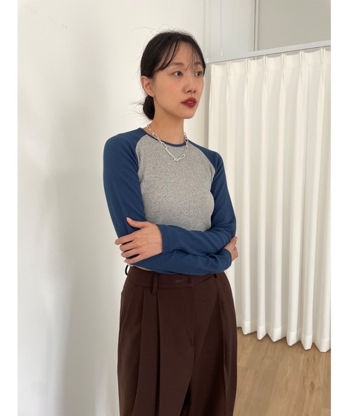 ラグランリブロンT(Tシャツ/カットソー)|Didot.showroom(ディドット ショールーム) ラグランリブロンT(Tシャツ/カットソー)|Didot.showroom(ディドット ショールーム)