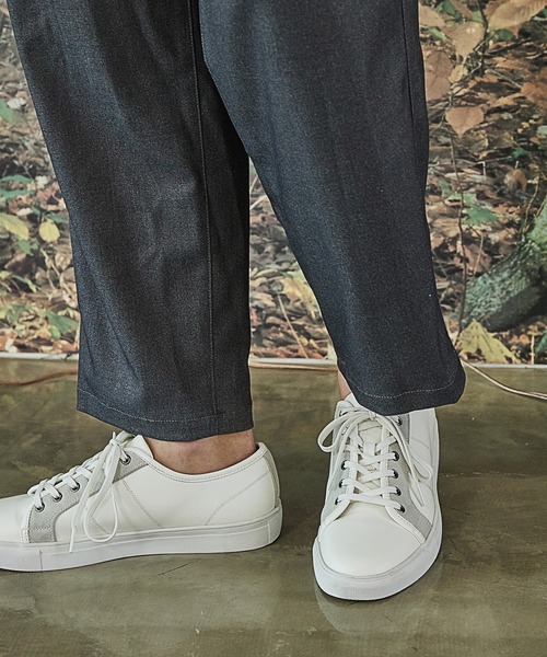 UNION STATION（ユニオンステーション）の「T/Rストレッチツイルイージーワイドパンツ（スラックス・メンズ・チャコールグレー/ブラック・S/M/L）」の7枚目の写真