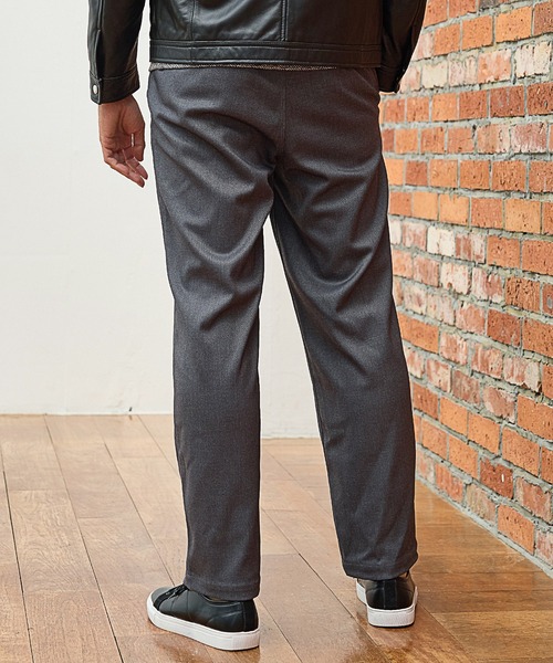 UNION STATION（ユニオンステーション）の「T/Rストレッチツイルイージーワイドパンツ（スラックス・メンズ・チャコールグレー/ブラック・S/M/L）」の11枚目の写真