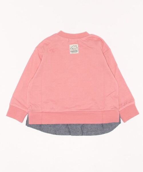 kladskap(クレードスコープ)の「ペンギン裾レイヤード風長袖Tシャツ(Tシャツ/カットソー・キッズ・モスグリーン/ピンク・100cm/90cm/110cm/80cm)」の3枚目の写真