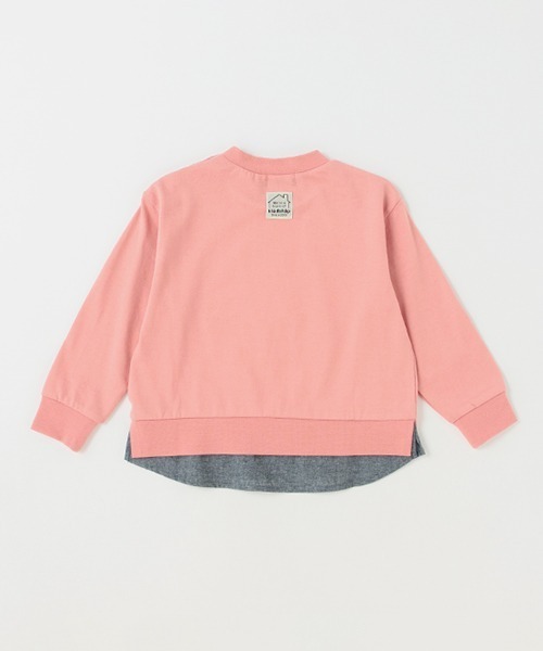 kladskap(クレードスコープ)の「ペンギン裾レイヤード風長袖Tシャツ(Tシャツ/カットソー・キッズ・モスグリーン/ピンク・100cm/90cm/110cm/80cm)」の4枚目の写真