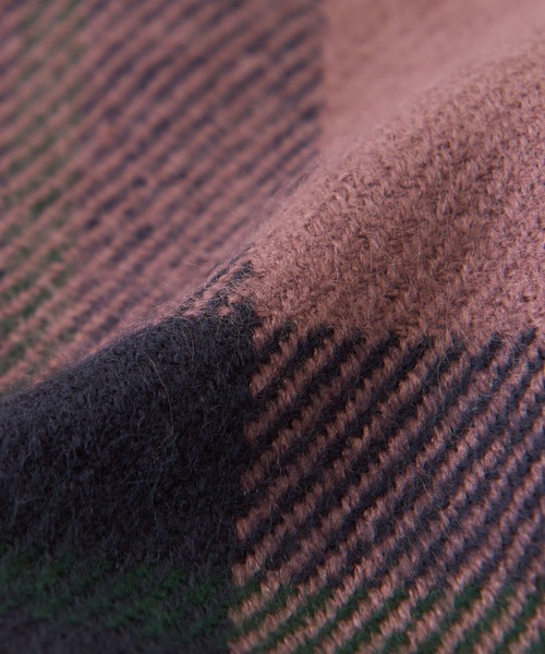 CUBE SUGAR（キューブシュガー）の「WEB限定チェック柄大判ストール（ストール/ショール・レディース・ブルー系その他/パープル系その他/レッド系その他/ブラウン系その他/ブラック系その他・M）」の14枚目の写真