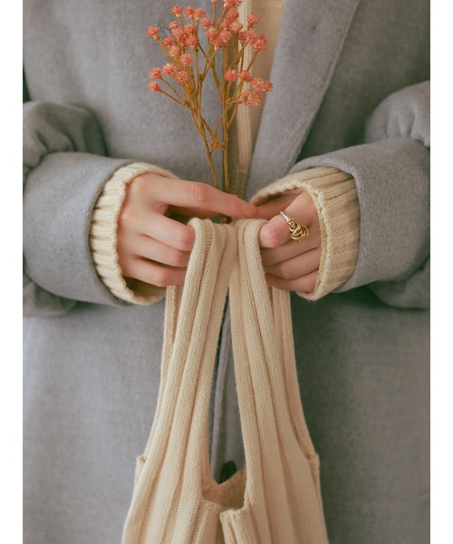 ehka sopo（エヘカソポ）の「【so4u×ehkasopo】ニットバッグ（ショルダーバッグ・レディース・ベージュ/ブラウン・ﾌﾘ-）」の14枚目の写真