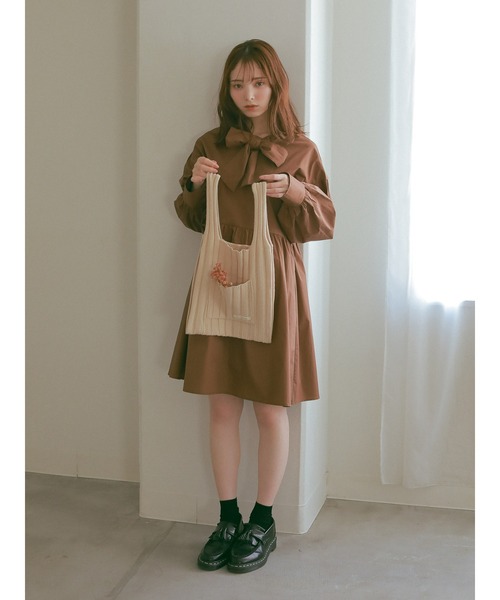 ehka sopo（エヘカソポ）の「【so4u×ehkasopo】ニットバッグ（ショルダーバッグ・レディース・ベージュ/ブラウン・ﾌﾘ-）」の16枚目の写真