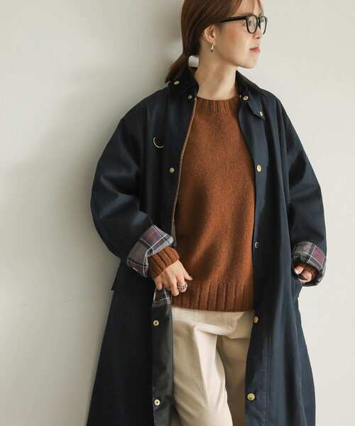 Barbour（バブアー）の「『別注』Barbour×DOORS　SPEY LONG JACKET（ミリタリージャケット・レディース・ベージュ/ネイビー・ONE）」の20枚目の写真