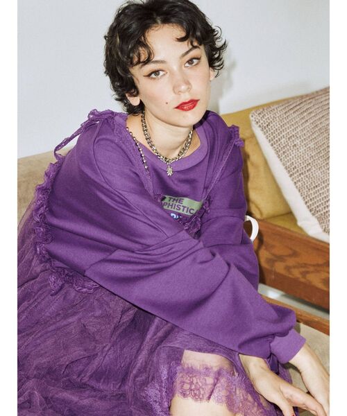 jouetie（ジュエティ）の「レイヤードロックワンピース（ワンピース・レディース・ブラック/オフホワイト/パープル・MEDIUM）」の16枚目の写真