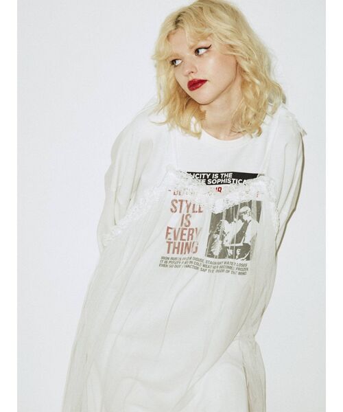 jouetie（ジュエティ）の「レイヤードロックワンピース（ワンピース・レディース・ブラック/オフホワイト/パープル・MEDIUM）」の20枚目の写真