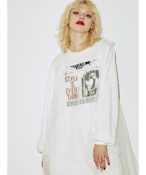 jouetie（ジュエティ）の「レイヤードロックワンピース（ワンピース・レディース・ブラック/オフホワイト/パープル・MEDIUM）」の21枚目の写真