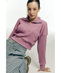 WHYNOTUS（ワイノットアス）の「A'GEM/9 × .kom『WHYNOTUS/ワイノットアス』HALF-NECK KNIT ZIP-UP/ハーフネック ニット ジップアップ（ニット/セーター）」